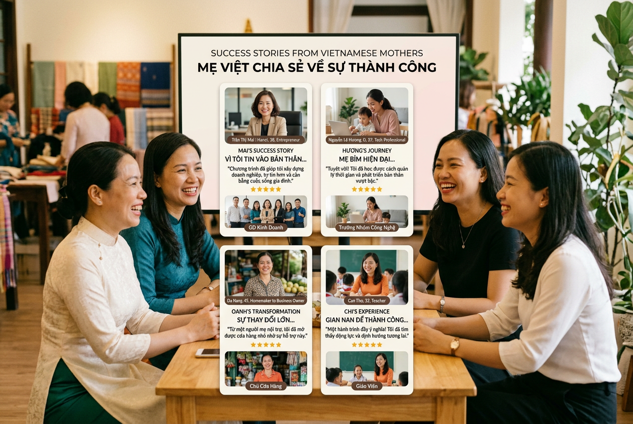 Page: Làm Bạn Cùng Con - Trang Thành Viên Wondermom Education. Container class: container hachium-fo